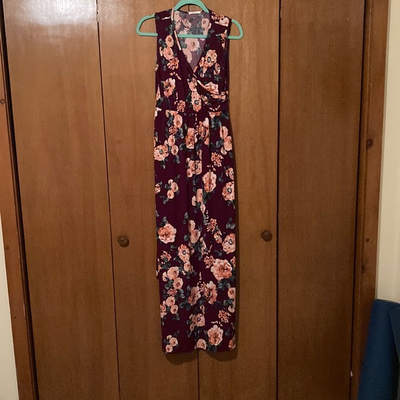Floor Length Floral Lux & Co Dress - Picture 1 of 3